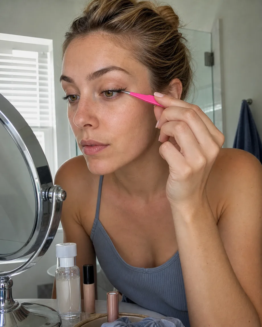 Illustrative adult model using a precision lash tool